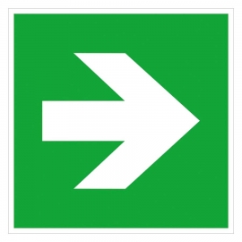 Fluchtweg / Erste Hilfe Zusatz-Schild: Richtungsangabe gerade