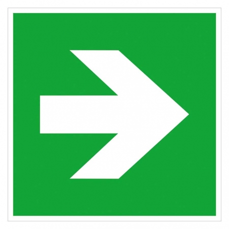 Fluchtweg / Erste Hilfe Zusatz-Schild: Richtungsangabe gerade