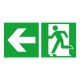 Fluchtweg Kombi-Schild: Notausgang links (Links)