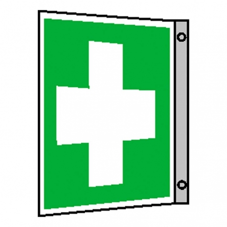Erste-Hilfe-Schild Fahne: Erste Hilfe