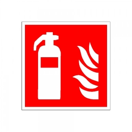 Brandschutzschild: Feuerlöscher