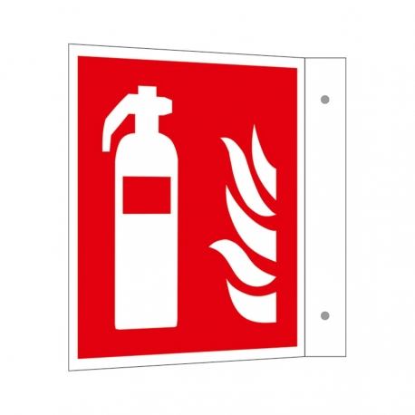 Brandschutzschild Fahne: Feuerlöscher