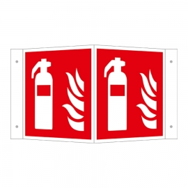 Brandschutzschild Winkel: Feuerlöscher