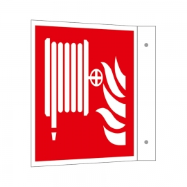 Brandschutzschild Fahne: Löschschlauch