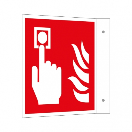 Brandschutzschild Fahne: Brandmelder
