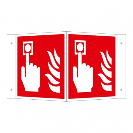 Brandschutzschild Winkel: Brandmelder