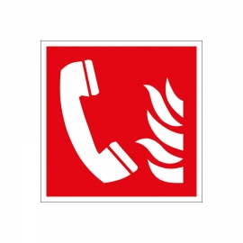 Brandschutzschild: Brandmeldetelefon