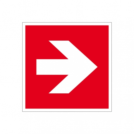 Brandschutz-Zusatzschild: Richtungsangabe rechts/links