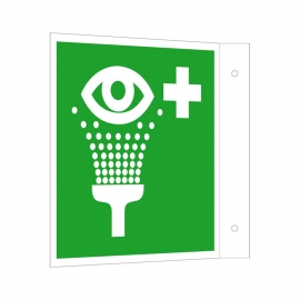 Erste-Hilfe-Schild Fahne: Augenspüleinrichtung