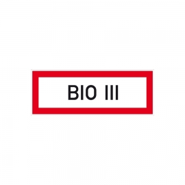 Hinweisschild für die Feuerwehr: BIO III