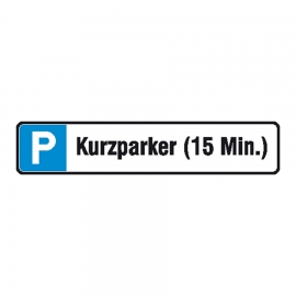 Parkplatzreservierung P: Kurzparker - 15 Min