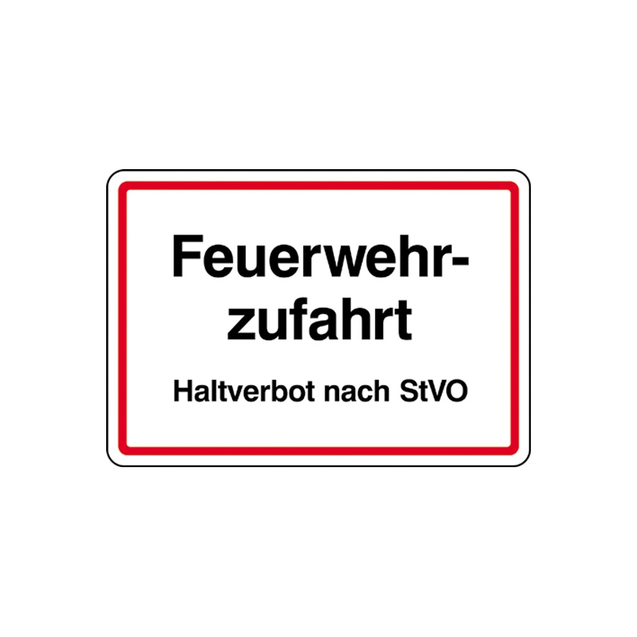 Schild Alu Feuerwehrzufahrt Haltverbot nach StVO amtliches Siegel 210x594mm 