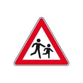 Verkehrsschild nach StVO: Kinder (Aufstellung links)