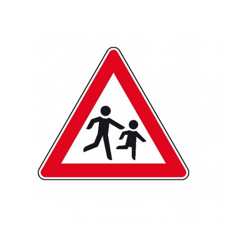 Verkehrsschild nach StVO: Kinder (Aufstellung links)
