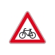 Verkehrsschild nach StVO: Radfahrer (Aufstellung rechts)
