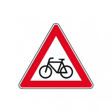 Verkehrsschild nach StVO: Radfahrer (Aufstellung rechts)