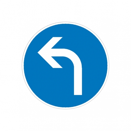 Verkehrsschild nach StVO: Vorgeschriebene Fahrtrichtung links