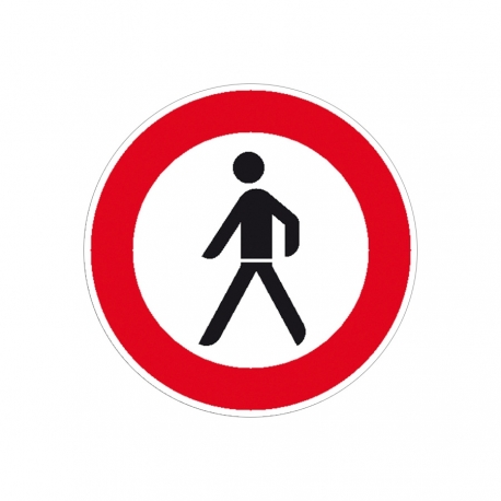 Verkehrsschild nach StVO: Verbot für Fußgänger