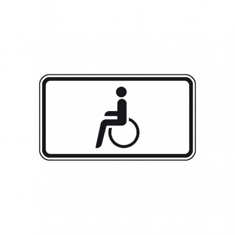 Zusatzschild für Verkehrszeichen StVO: Nur Schwerbehinderte
