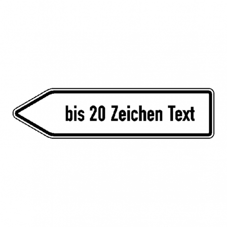 Verkehrszeichen für Betriebskennzeichnung: Wegweiser - Mit Wunsch-Text