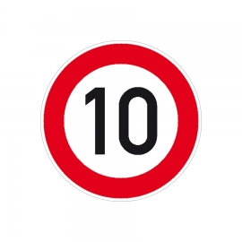 Verkehrszeichen für Betriebskennzeichnung: Zulässige Höchstgeschwindigkeit (nach Wahl)
