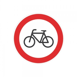 Verkehrszeichen für Betriebskennzeichnung: Für Radfahrer verboten
