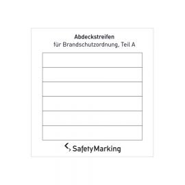 Abdeckstreifen/Etiketten - Für Brandschutzordnung Teil A (6 Stck.)