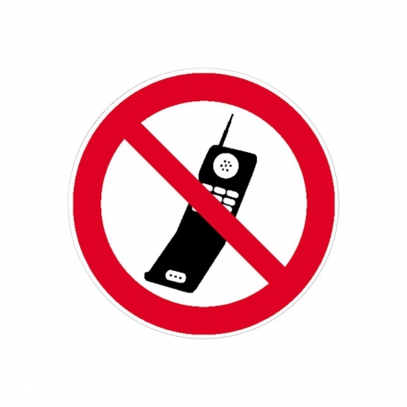 Verbotsschild: Handy benutzen verboten