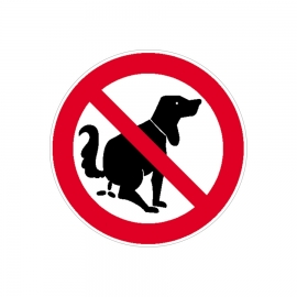 Verbotsschild: Hier kein Hundeklo