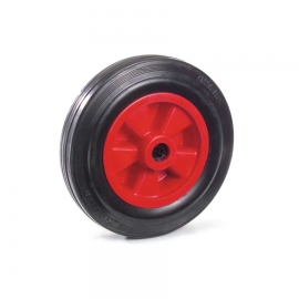 FETRA Vollgummi-Rad auf Kunststoff-Felge rot, 250 x 60 mm