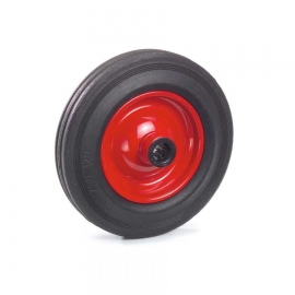 FETRA Vollgummi-Rad auf Stahlblech-Felge rot, 200 x 50 mm