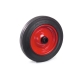 FETRA Vollgummi-Rad auf Stahlblech-Felge rot, 250 x 60 mm
