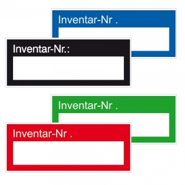 Etiketten zur Inventarkennzeichnung: Inventar-Nummer - 1 Feld (20 Stck.)