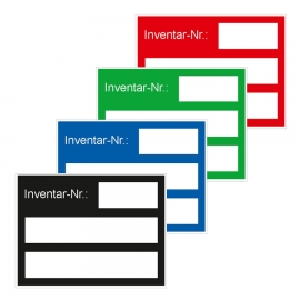 Etiketten zur Inventarkennzeichnung: Inventar-Nummer - 3 Felder (12 Stck.)