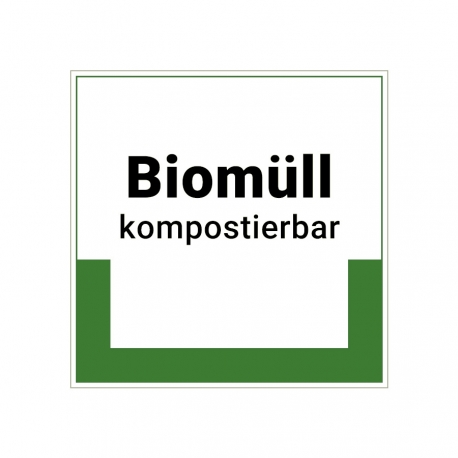 Schild für Abfall-/ Müllkennzeichnung: Biomüll