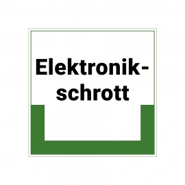 Schild für Abfall-/ Müllkennzeichnung: Elektronikschrott