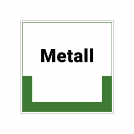 Schild für Abfall-/ Müllkennzeichnung: Metall