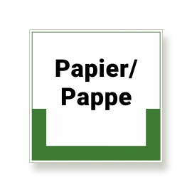 Schild für Abfall-/ Müllkennzeichnung: Papier / Pappe