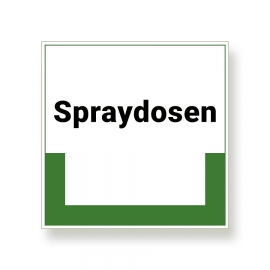 Schild Abfall- / Müllkennzeichnung: Spraydosen