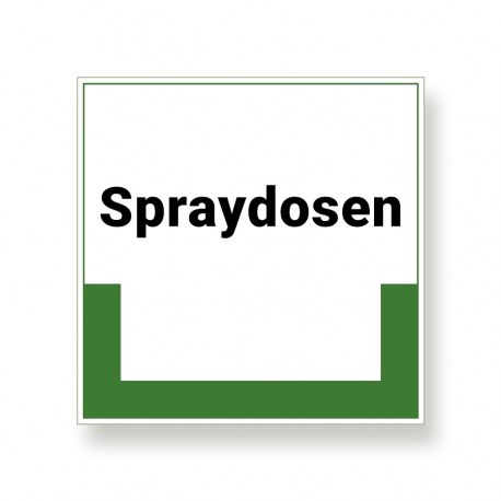 Schild Abfall- / Müllkennzeichnung: Spraydosen