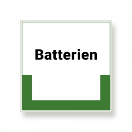 Schild für Abfall-/ Müllkennzeichnung: Batterien