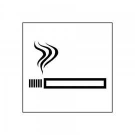 Hinweisschild: Rauchen gestattet - Doppelseitig bedruckt