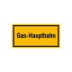 Hinweisschild für Gasanlagen: Gashaupthahn - Rechteckig
