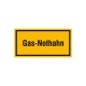 Hinweisschild: Gas-Nothahn