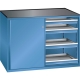 LISTA Schubladenschrank mit Schiebetüren (2x) 36 x 27 E / Ausstattung 04