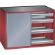 LISTA Schubladenschrank mit Schiebetüren (2x) 36 x 27 E / Ausstattung 04