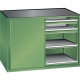 LISTA Schubladenschrank mit Schiebetüren (2x) 36 x 27 E / Ausstattung 05