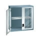 LISTA Aufsatzschrank 54 x 27 E / Mit Sichtfenster-Flügeltüren