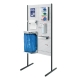 RasterPlan® Lochplatten-Trennwand mit Hygiene-Ausstattung - Desinfektionsstation Modell 1