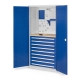 RasterPlan® Schubladenschrank mit Lochplatten-Türen / Modell 17